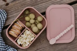 The Dearest Grey Silicone Bento Box - Rosewood