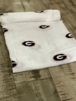 Three Little Anchors College Swaddle Blanket - Georgia Bulldogs