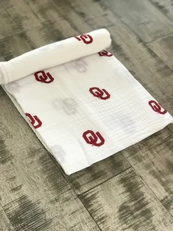 Three Little Anchors College Swaddle Blanket - Oklahoma Sooners