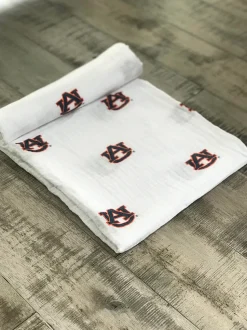 Three Little Anchors College Swaddle Blanket - Auburn Tigers