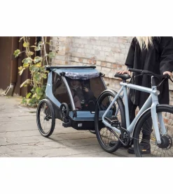Thule Courier Bicycle Trailer + Pet Kit Bundle - Aegean Blue