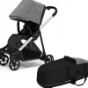 Thule Shine Stroller + Bassinet Bundle - Grey Melange / Black