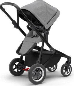 Thule Sleek Single-to-Double Stroller - Black / Grey Melange