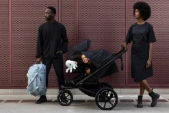 Thule Urban Glide 3 Double Jogging Stroller + Bassinet Bundle - Black