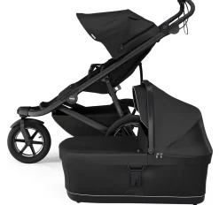 Thule Urban Glide 3 Single Jogging Stroller + Bassinet Bundle - Black