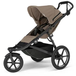 Thule Urban Glide 3 Single Jogging Stroller + Cup Holder - Tinted Taupe (Brixy Exclusive)
