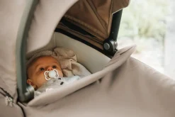 Thule Urban Glide 3 Single Jogging Stroller + Cup Holder + Bassinet Bundle - Tinted Taupe (Brixy Exclusive)