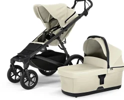 Thule Urban Glide 4-Wheel All-Terrain Stroller + Bassinet Bundle - Soft Beige