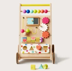 Tiny Land® Premium Natural Wooden Activity Walker