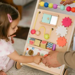 Tiny Land® Premium Natural Wooden Activity Walker