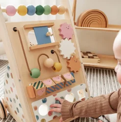 Tiny Land® Versatile Natural Wooden Baby Walker