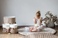 Toddlekind Quilted Cotton Reversible Playmat - Tan