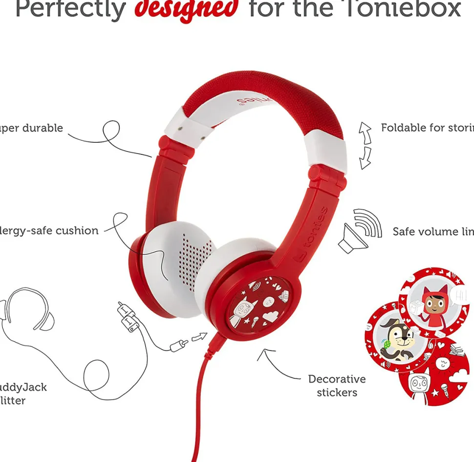 Tonies Headphones - Red (3y+)