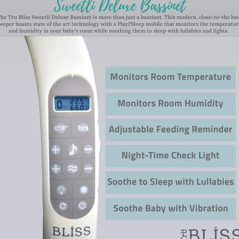 TruBliss Deluxe Bassinet - Stonewash