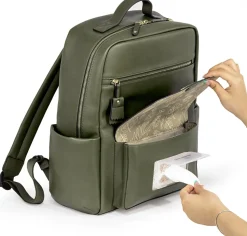TWELVElittle Peek-A-Boo Backpack Diaper Bag - Olive