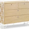 Ubabub Mod 4-Drawer Dresser - Warm White / Natural