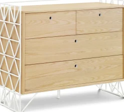 Ubabub Mod 4-Drawer Dresser - Warm White / Natural