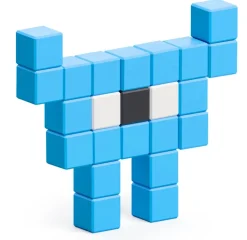 Ukidz PIXIO Mini Monster Japz - 23 Magnetic Blocks in 3 Colors