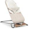 UPPAbaby Mira 2-in-1 Bouncer and Seat - Charlie (Sand Melange / Black Frame / Walnut Wood)