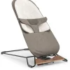 UPPAbaby Mira 2-in-1 Bouncer and Seat - Wells (Dark Taupe Melange / Black Frame / Walnut Wood)