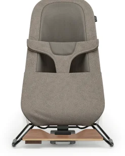 UPPAbaby Mira 2-in-1 Bouncer and Seat - Wells (Dark Taupe Melange / Black Frame / Walnut Wood)