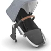 UPPAbaby RumbleSeat V2+ - Gregory (Blue Melange / Silver Frame / Saddle Leather)