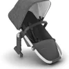 UPPAbaby RumbleSeat V2+ - Jordan (Charcoal Melange / Silver Frame / Black Leather)