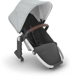 UPPAbaby RumbleSeat V2+ - Stella (Grey Brushed Melange / Silver Frame / Chestnut Leather)
