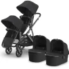 UPPAbaby Vista V3 Twin Stroller with RumbleSeat V3 + Bassinet Bundle - Jake