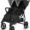 Valco Slim Twin Side By Side Double Stroller - Licorice