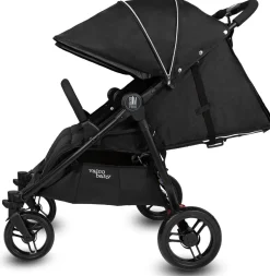 Valco Slim Twin Side By Side Double Stroller - Licorice