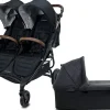Valco Trend Duo Side by Side Double Stroller + Bassinet Bundle 2025 Black / Black
