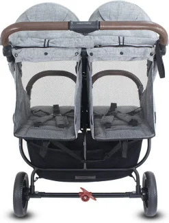 Valco Trend Duo Side by Side Double Stroller + Bassinet Bundle 2025 Black / Black