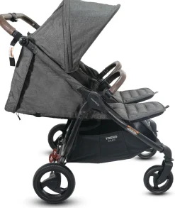 Valco Trend Duo Side by Side Double Stroller 2025 Charcoal