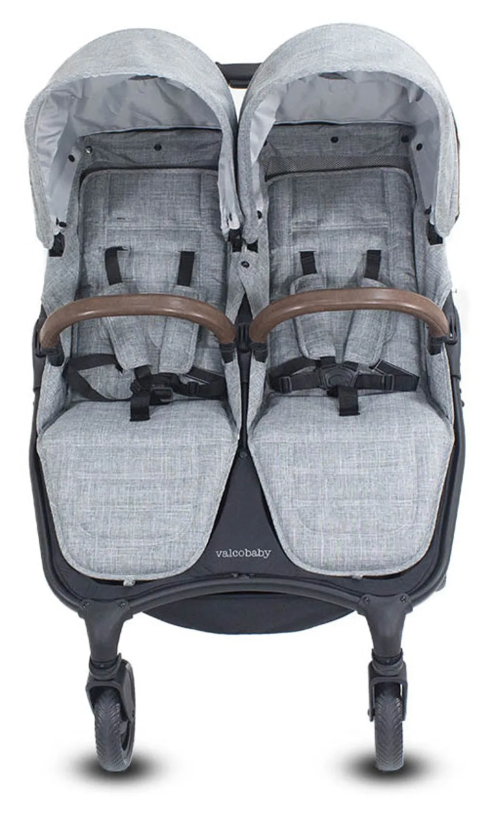 Valco Trend Duo Twin Side by Side Double Stroller + Bassinet 2025 Charcoal / Charcoal