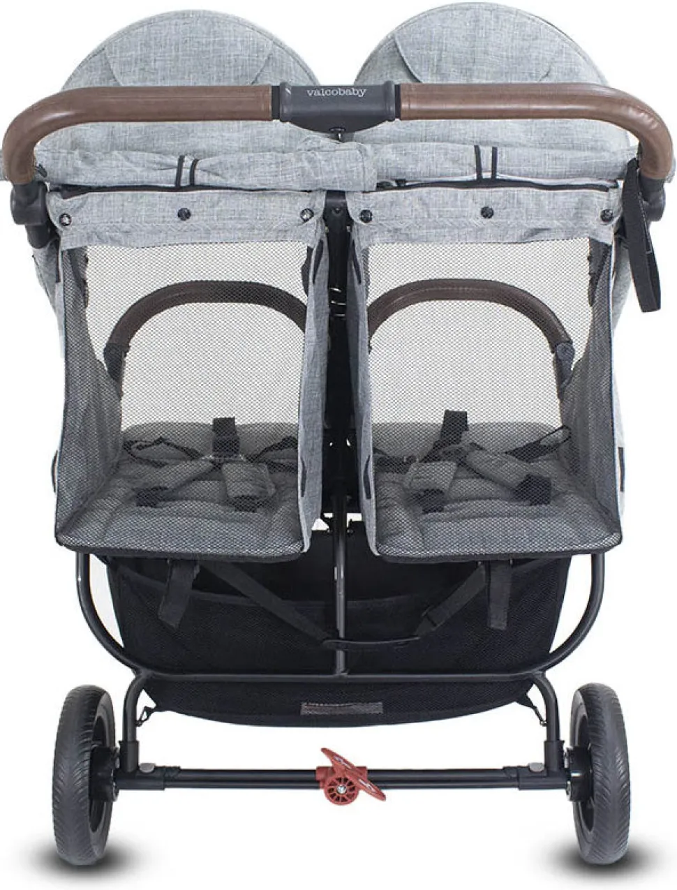 Valco Trend Duo Twin Side by Side Double Stroller + Bassinet 2025 Charcoal / Charcoal