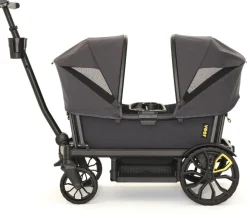 Veer All-Terrain Cruiser XL (4 Seater) Stroller Wagon + 2 Canopy Bundle - Grey
