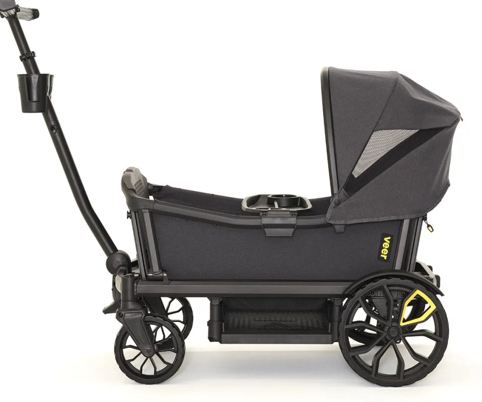 Veer All-Terrain Cruiser XL (4 Seater) Stroller Wagon + 2 Canopy Bundle - Grey