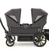 Veer All-Terrain Cruiser XL (4 Seater) Stroller Wagon + 2 Canopy + Basket Bundle - Grey
