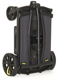 Veer All-Terrain Cruiser XL (4 Seater) Stroller Wagon + 2 Canopy + Basket Bundle - Grey