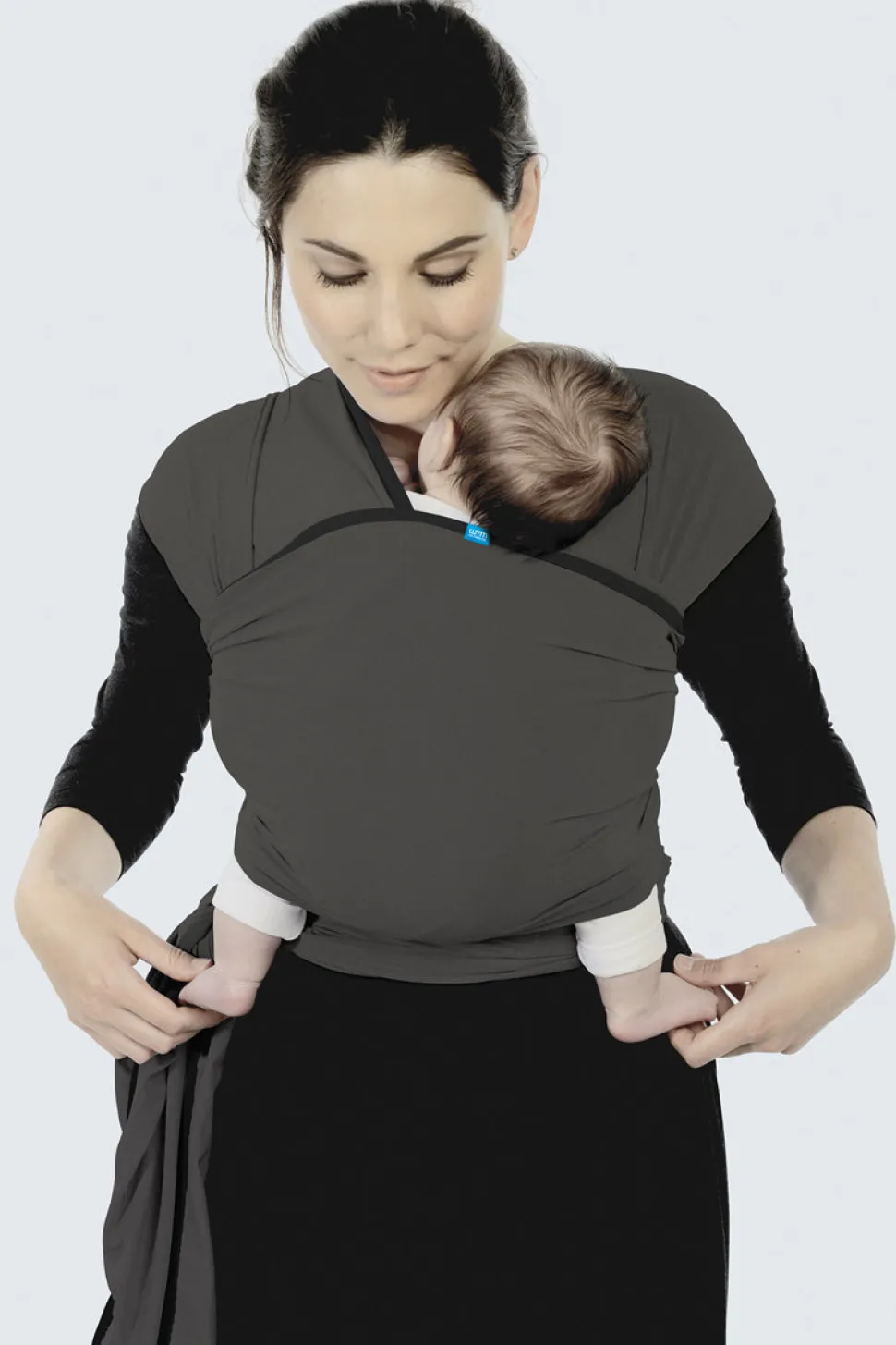 We Made Me Flow Wrap Baby Carrier - Midnight Black