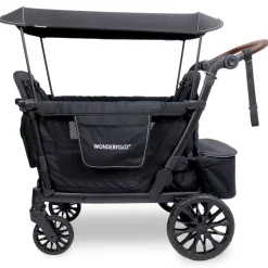 WonderFold L4 Quad (4 Seater) Stroller Wagon - Black