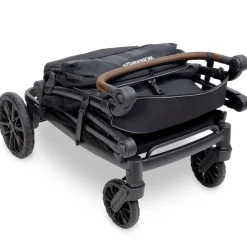 WonderFold L4 Quad (4 Seater) Stroller Wagon - Black
