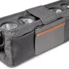 WonderFold Large Parent Console with 4 Insulated Cup Holders - Gray