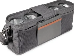 WonderFold Large Parent Console with 4 Insulated Cup Holders - Gray