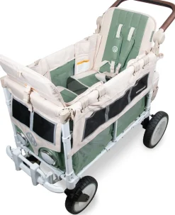 WonderFold VW2 Volkswagon Double (2 Seater) Stroller Wagon - Sage Green