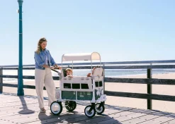 WonderFold VW2 Volkswagon Double (2 Seater) Stroller Wagon - Sage Green