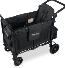 WonderFold W2 Elite Multifunctional Double (2 Seater) Stroller Wagon - Volcanic Black