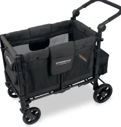 WonderFold W2 Elite Multifunctional Double (2 Seater) Stroller Wagon - Volcanic Black