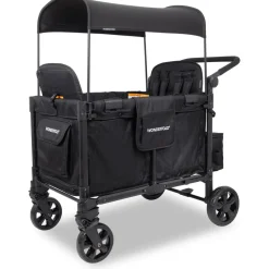 WonderFold W4 Elite Pro (4 Seater) Stroller Wagon - Jet Black